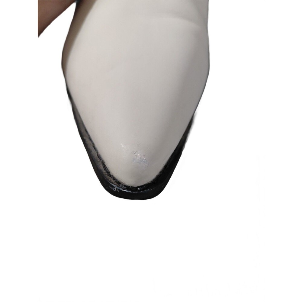 Pretty Little Thing Cream Cowboy Boots Boots Women's Size 9 Cowgirl Boots - Picture 10 of 11